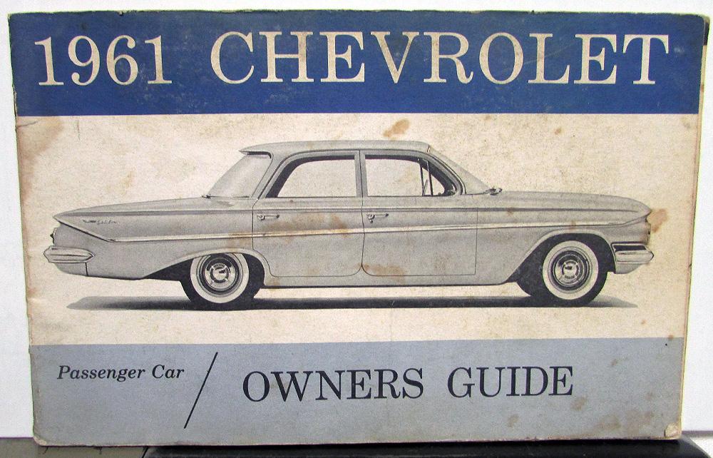 1961 Chevrolet Owners Manual Original Biscayne Bel Air Impala 348 4 BBL. 3X2 61