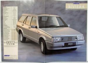 1988 Fiat Limited Edition Regata Riviera Sales Brochure - UK Market