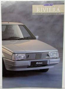 1988 Fiat Limited Edition Regata Riviera Sales Brochure - UK Market