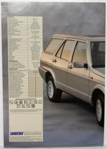 1988 Fiat Limited Edition Regata Riviera Sales Brochure - UK Market