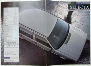 1988 Fiat Uno Selecta Sales Brochure - UK Market