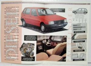 1988 Fiat Uno 60DS Diesel Sales Brochure - UK Market