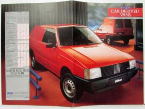 1989 Fiat Fiorino & Citivan Car Derived Vans Sales Brochure - UK Market