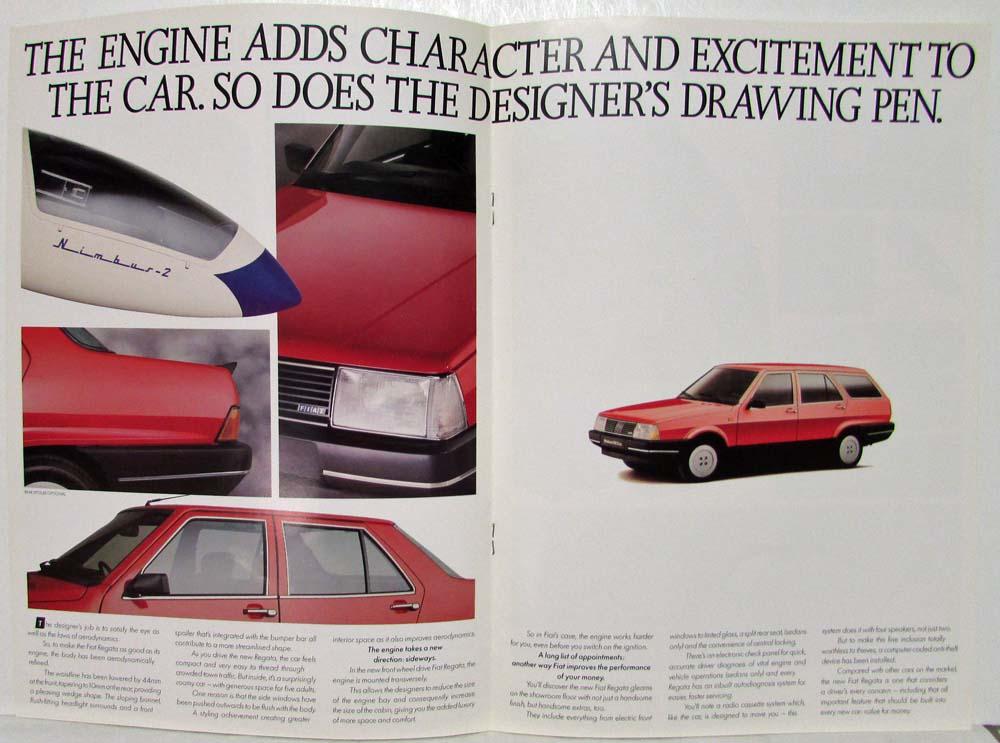 1985 FIAT REGATA International Australian Brochure 