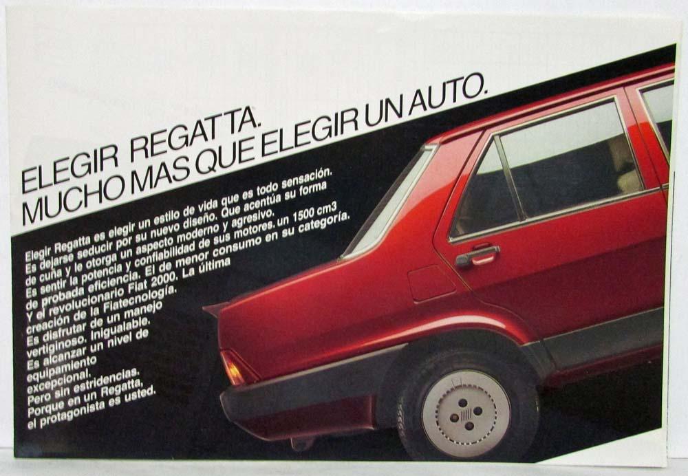 1985-1990 Fiat Regata Sales Folder - Spanish Text