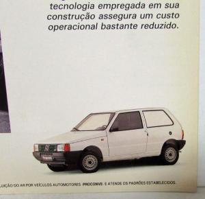 1990 Fiat Furgoneta Spec Sheet - Portuguese Text