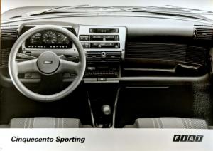 1995 Fiat Paris Motor Show Press Kit October 1994 Cinquecento Sporting & Ulysse