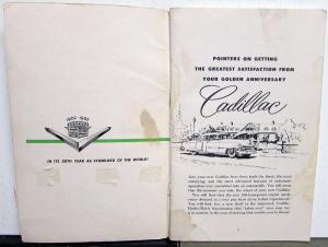 1952 Cadillac Owners Manual Care & Operation Instructions Original 60S 62 75 86