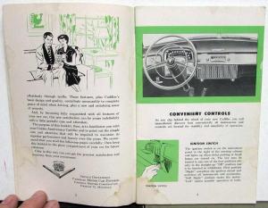 1952 Cadillac Owners Manual Care & Operation Instructions Original 60S 62 75 86