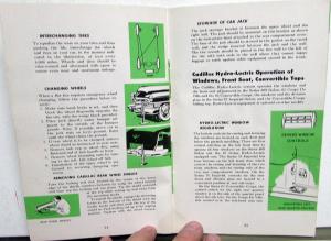 1952 Cadillac Owners Manual Care & Operation Instructions Original 60S 62 75 86