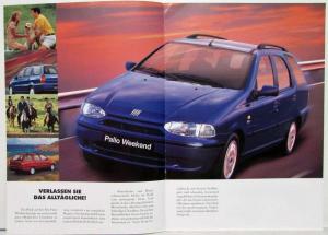 1998 Fiat Palio Weekend Sales Brochure plus Spec Sheet - German Text