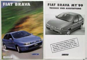 1999 Fiat Brava Sales Brochure plus Spec Folder - German Text