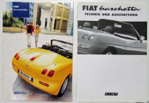2001 Fiat Barchetta Sales Brochure plus Spec Folder - German Text