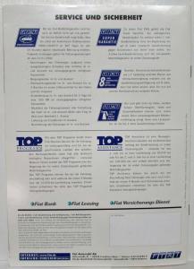 2001 Fiat Barchetta Sales Brochure plus Spec Folder - German Text