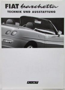 2001 Fiat Barchetta Sales Brochure plus Spec Folder - German Text