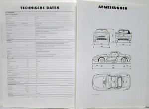 2001 Fiat Barchetta Sales Brochure plus Spec Folder - German Text