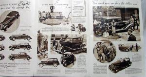 1934 Pontiac 8 Sedan Coupe Cabriolet Chieftain Sales Folder From Car Show Orig