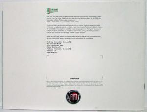 2008 Fiat Sieben Sunden fur 7 Panda Sales Brochure - German Text