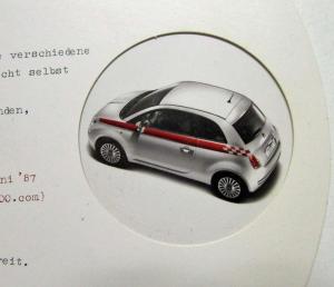 2008 Fiat 500 You are We car Options Sales Wheel  - German Text