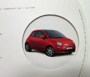 2008 Fiat 500 You are We car Options Sales Wheel  - German Text