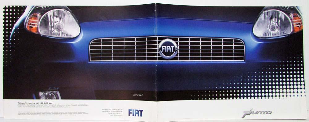 2005-2010 Fiat New Punto Sales Brochure - Finnish Text
