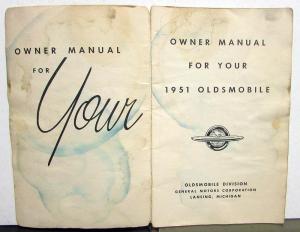 1951 Oldsmobile Owners Manual Original Care & Operation Instructions Super 88 98