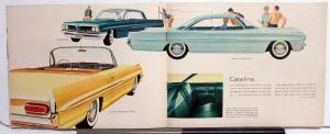 1961 Pontiac Full Line Sales Brochure Litho in USA Right Corner Original