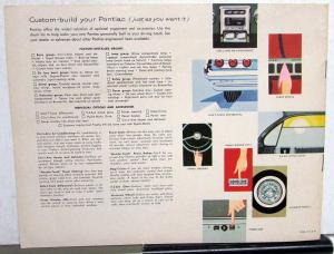 1961 Pontiac Full Line Sales Brochure Litho in USA Right Corner Original