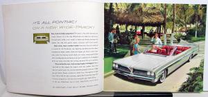 1961 Pontiac Full Line Sales Brochure Oversized Original