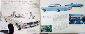 1961 Pontiac Full Line Sales Brochure Litho in USA Left Corner Original