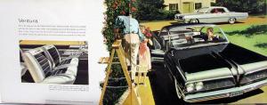 1961 Pontiac Full Line Sales Brochure Litho in USA Left Corner Original