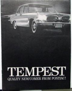 1961 Pontiac Tempest Quality New Comer From Pontiac Sales Brochure Original
