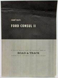 1957 Ford Consul II Article Reprints from Autocar and Road & Track
