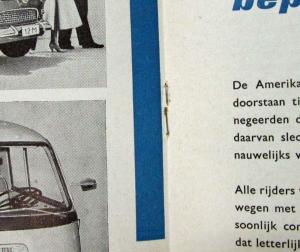 1958 Ford Wereldseries Sales Brochure - Dutch Text