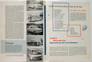 1958 Ford Wereldseries Sales Brochure - Dutch Text