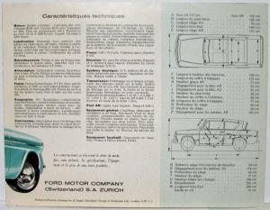 1960 Ford Anglia Sales Folder - French Text - Swiss Market