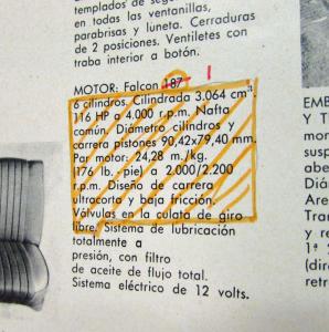 1962 Ford Falcon DeLuxe Sales Brochure - Spanish Text - Argentine Market