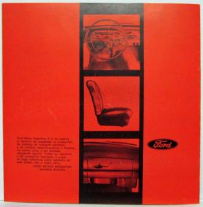 1962 Ford Falcon DeLuxe Sales Brochure - Spanish Text - Argentine Market