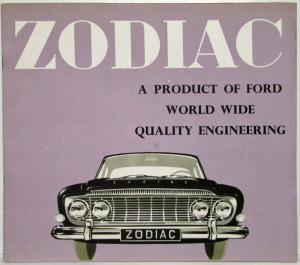1962 Ford Zodiac Sales Brochure with Fold-Out Pages