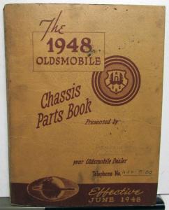 1948 Oldsmobile Chassis Parts List Book Dynamic 60 70 Futuramic Eight Original