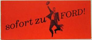 1960-1965 Sofort Zu Ford Miniature Sales Brochure German & French Text Swiss Mkt