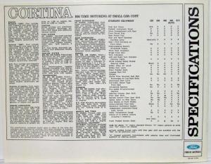 1966 Ford Cortina Big Time Motoring Sales Brochure includes GT - Australian Mkt
