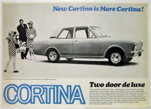 1967 Ford Cortina Two Door De Luxe Spec Sheet