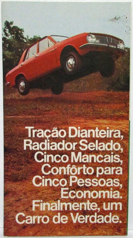 1969 Ford Corcel Small Sales Folder - Portuguese Text - Brazilian Market