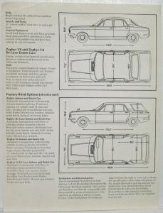 1970 Ford Zephyr Spec Sheet - UK Market