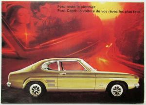 1971 Ford Capri Sales Folder Poster - French Text & Market