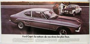 1971 Ford Capri Sales Folder Poster - French Text & Market