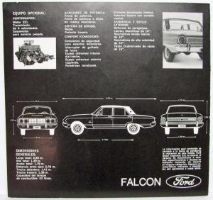 1971 Ford Falcon Futura Spec Folder - Spanish Text - Argentine Market