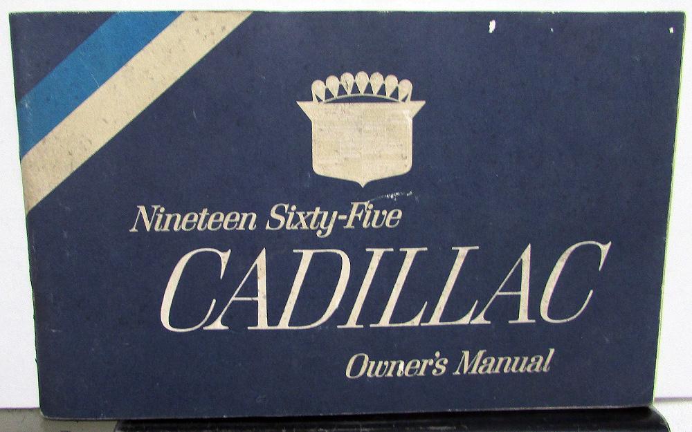 1965 Cadillac Owners Manual Original Calais DeVille Fleetwood Eldorado