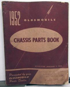 1952 Oldsmobile Dealer Chassis Parts Book Catalog Super 88 98 Holiday Coupe